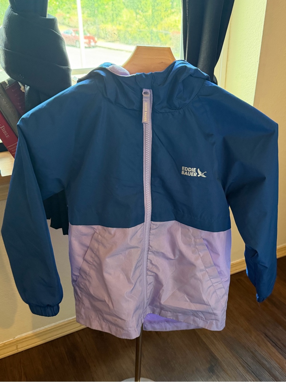 Eddie Bauer Kids Lavender and Navy Hooded Jacket